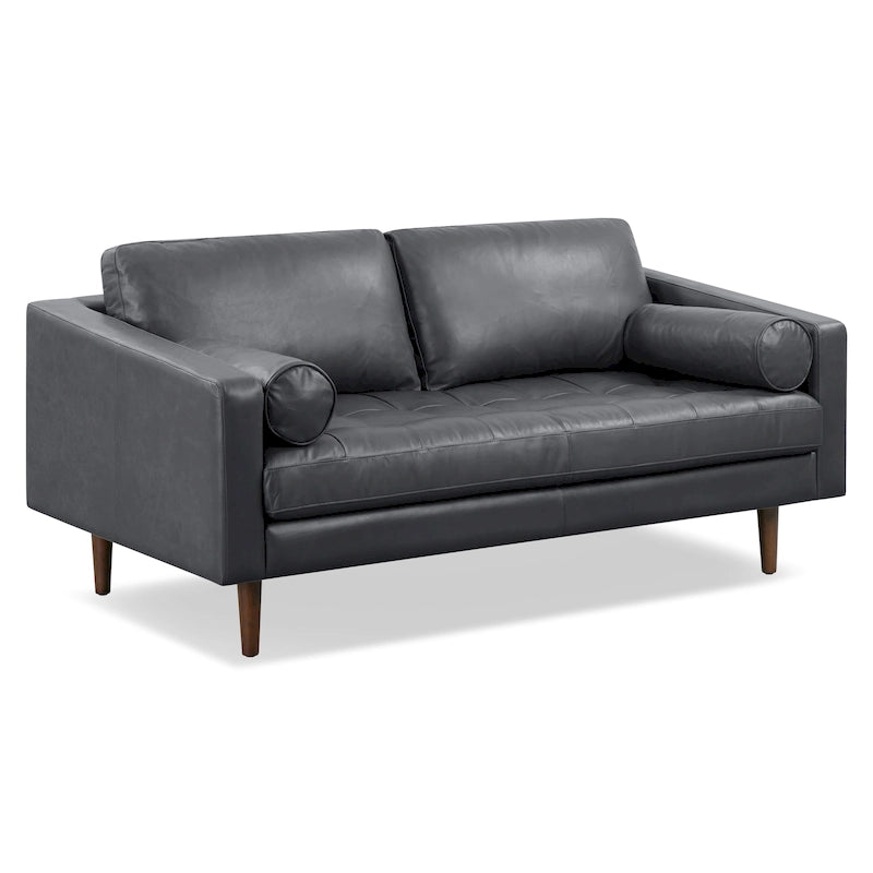 Canapé d'appartement Poly & Bark Napa 72 - Cuir véritable italien pleine fleur