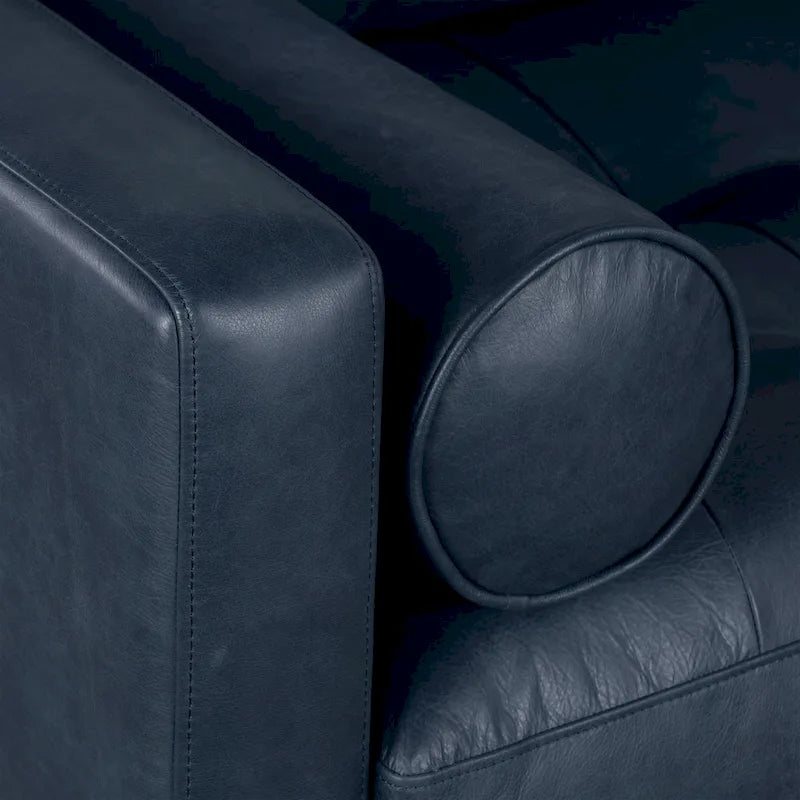 Canapé d'appartement Poly & Bark Napa 72 - Cuir véritable italien pleine fleur