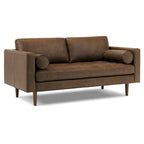 Canapé d'appartement Poly & Bark Napa 72 - Cuir véritable italien pleine fleur