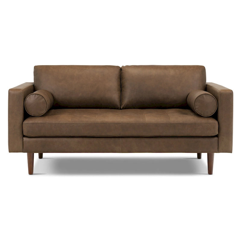 Canapé d'appartement Poly & Bark Napa 72 - Cuir véritable italien pleine fleur