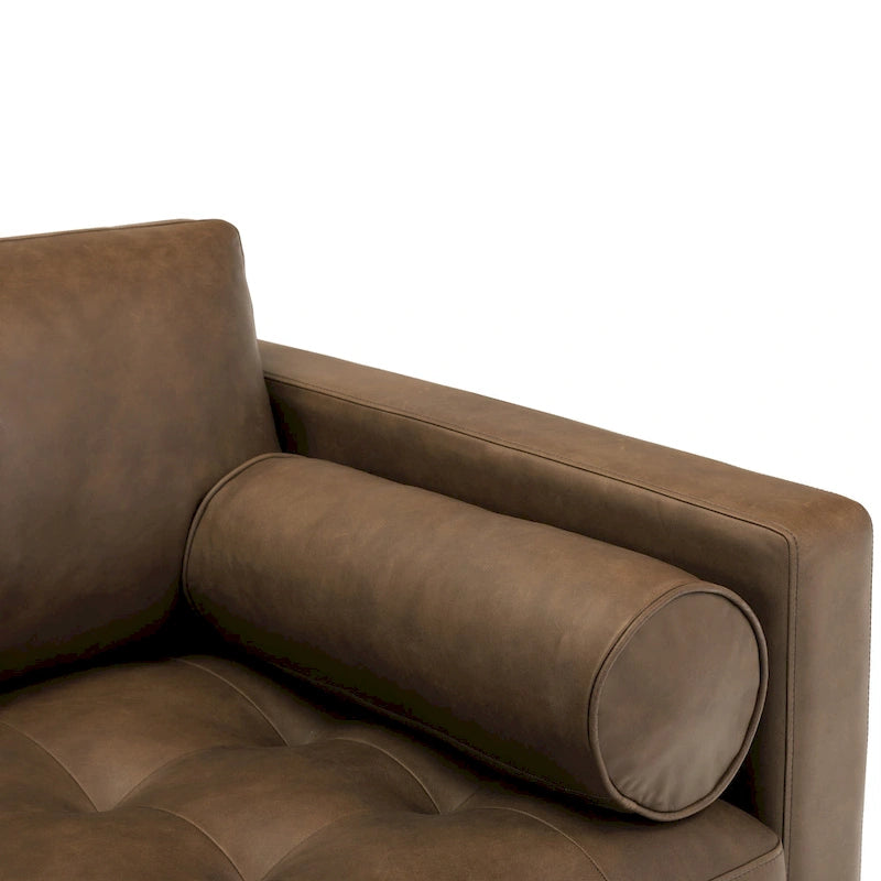 Canapé d'appartement Poly & Bark Napa 72 - Cuir véritable italien pleine fleur