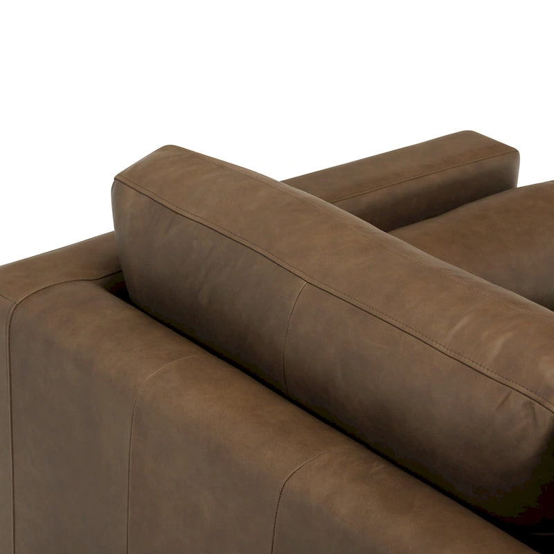 Canapé d'appartement Poly & Bark Napa 72 - Cuir véritable italien pleine fleur