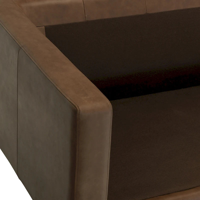 Canapé d'appartement Poly & Bark Napa 72 - Cuir véritable italien pleine fleur