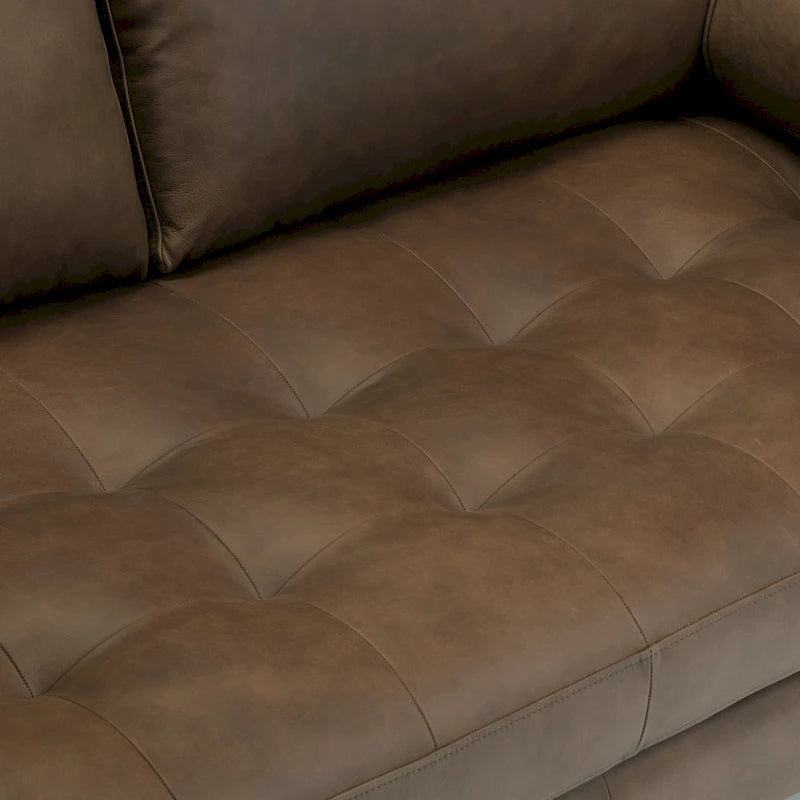 Canapé d'appartement Poly & Bark Napa 72 - Cuir véritable italien pleine fleur