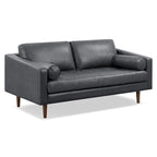 Canapé d'appartement Poly & Bark Napa 72 - Cuir véritable italien pleine fleur