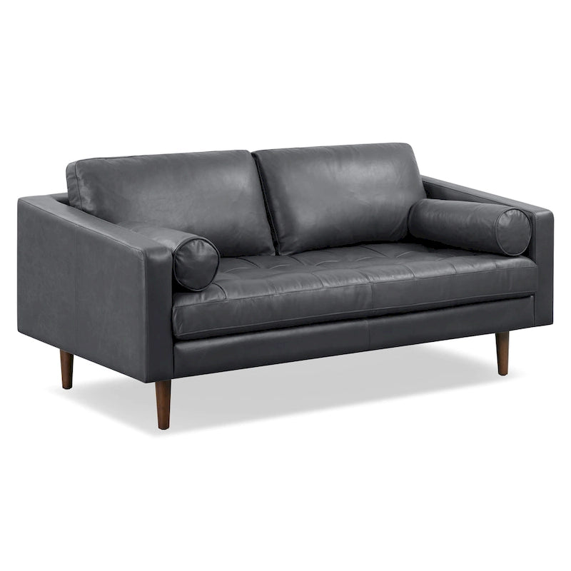Canapé d'appartement Poly & Bark Napa 72 - Cuir véritable italien pleine fleur