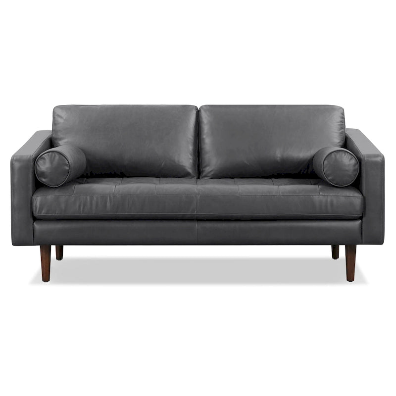 Canapé d'appartement Poly & Bark Napa 72 - Cuir véritable italien pleine fleur