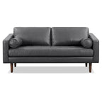 Canapé d'appartement Poly & Bark Napa 72 - Cuir véritable italien pleine fleur
