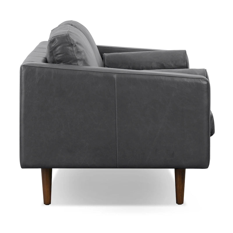 Canapé d'appartement Poly & Bark Napa 72 - Cuir véritable italien pleine fleur