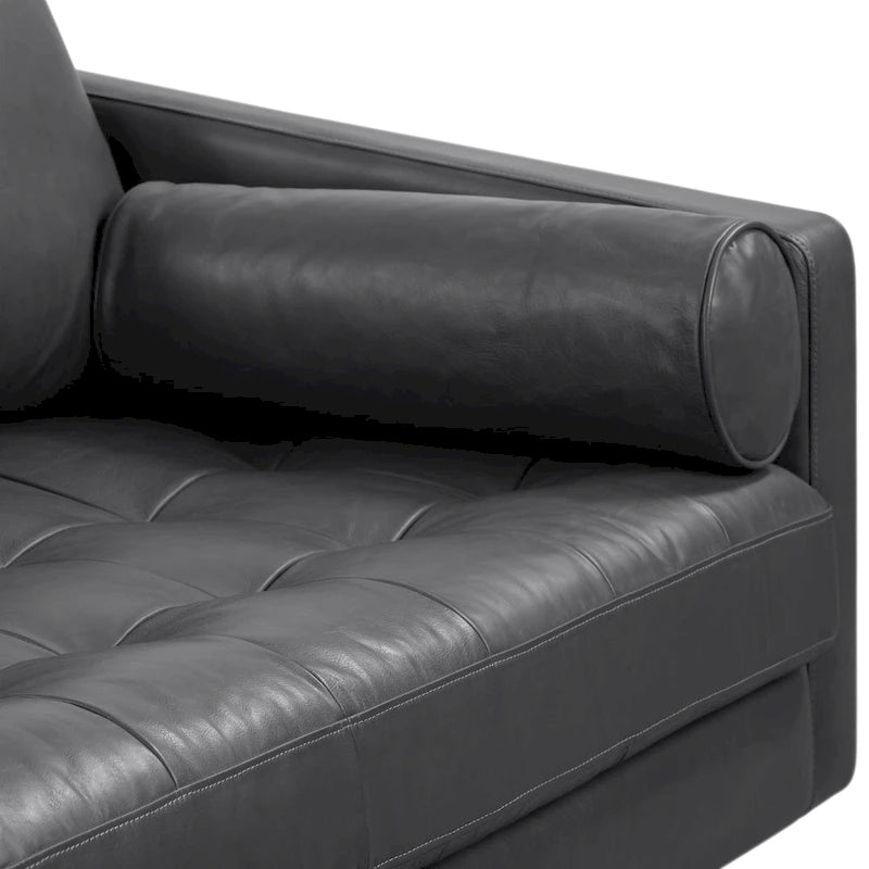 Canapé d'appartement Poly & Bark Napa 72 - Cuir véritable italien pleine fleur