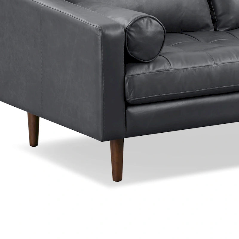 Canapé d'appartement Poly & Bark Napa 72 - Cuir véritable italien pleine fleur
