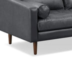 Canapé d'appartement Poly & Bark Napa 72 - Cuir véritable italien pleine fleur