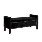 Banc rectangulaire de rangement capitonné rembourré