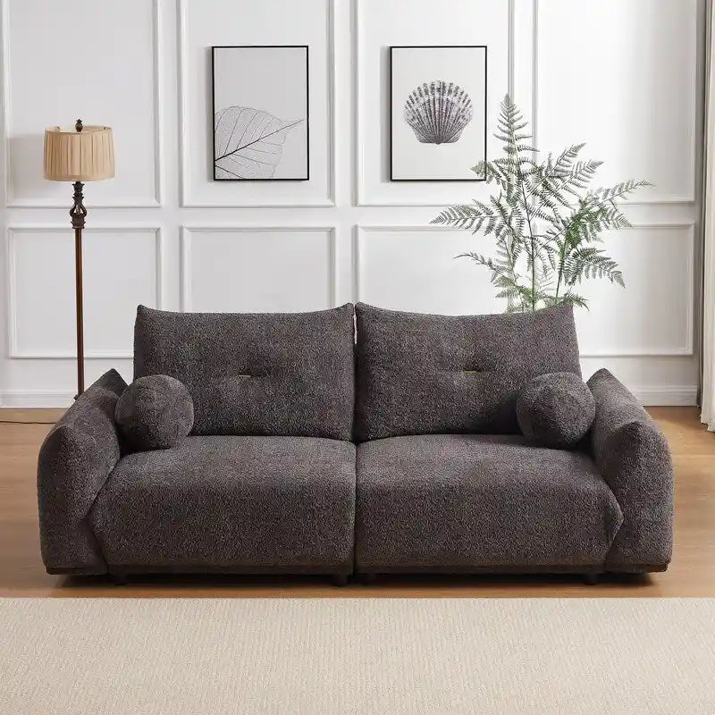 Canapé 90 confortable avec 2 coussins et 2 coussins boules