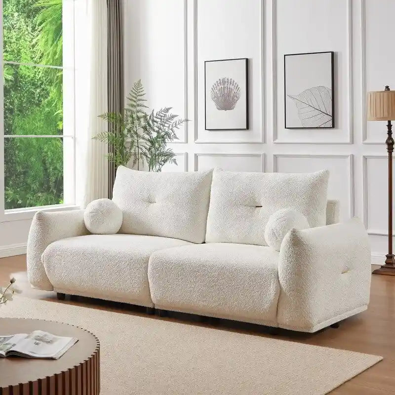 Canapé 90 confortable avec 2 coussins et 2 coussins boules