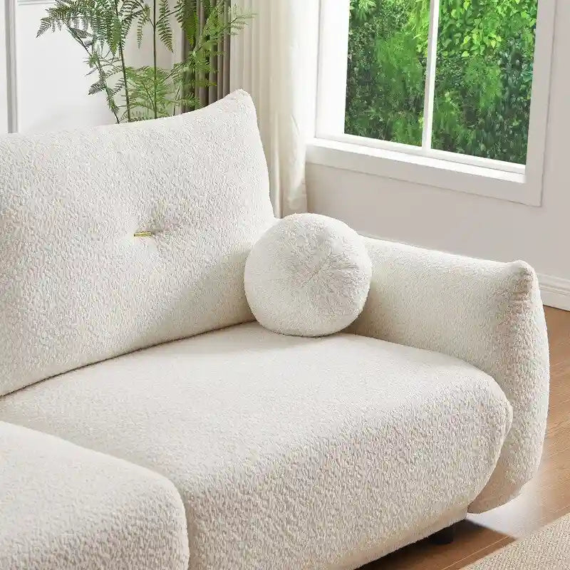 Canapé 90 confortable avec 2 coussins et 2 coussins boules