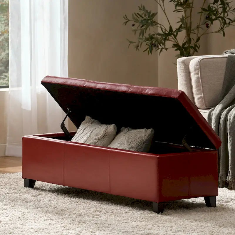 Banc de rangement capitonné pour chambre à coucher, salon ou entrée