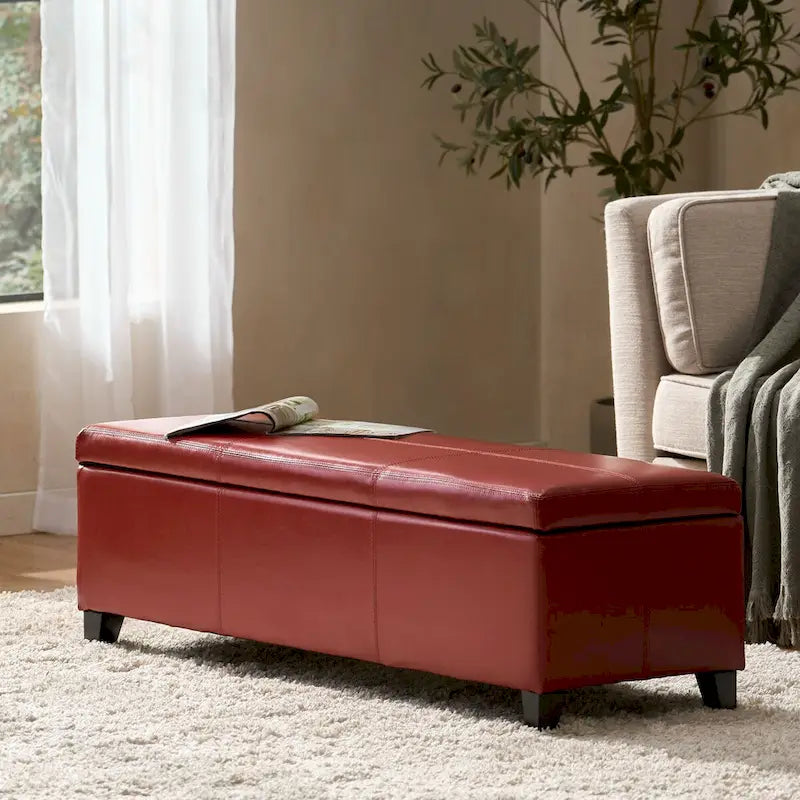 Banc de rangement capitonné pour chambre à coucher, salon ou entrée