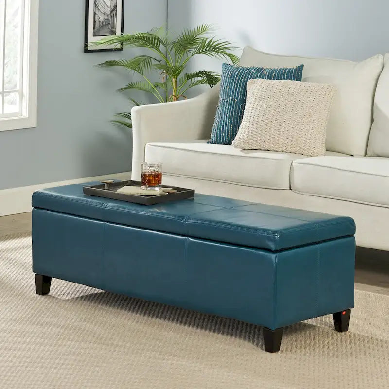 Banc de rangement capitonné pour chambre à coucher, salon ou entrée