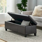 Banc de rangement capitonné pour chambre à coucher, salon ou entrée