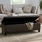 Banc de rangement capitonné pour chambre à coucher, salon ou entrée