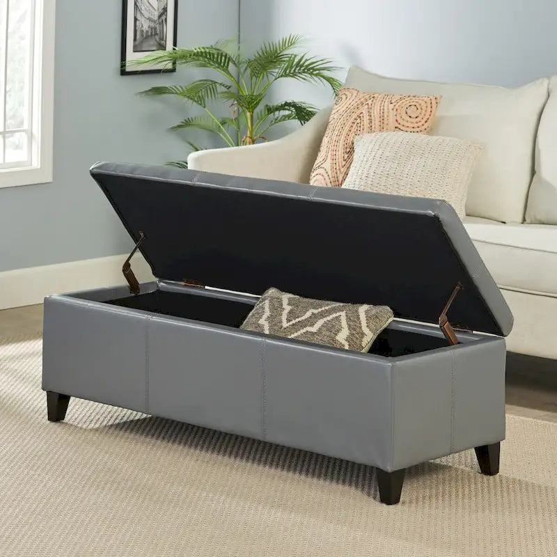 Banc de rangement capitonné pour chambre à coucher, salon ou entrée