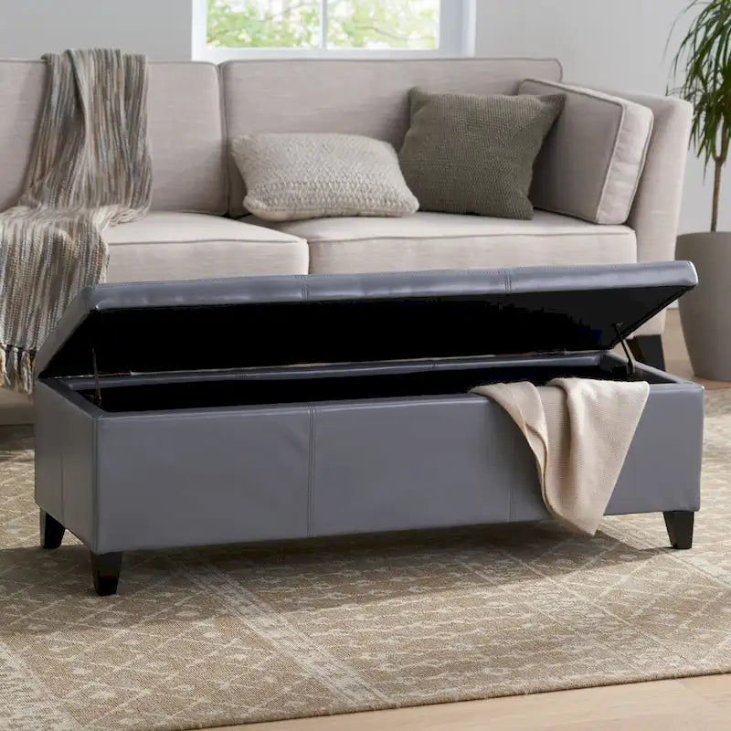 Banc de rangement capitonné pour chambre à coucher, salon ou entrée