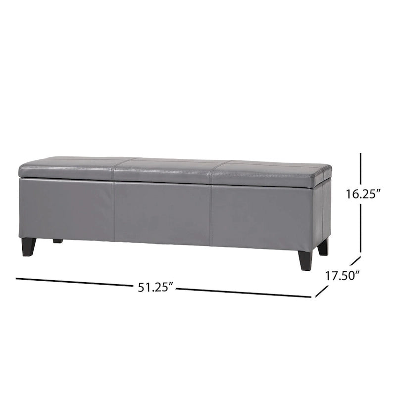 Banc de rangement capitonné pour chambre à coucher, salon ou entrée
