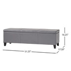 Banc de rangement capitonné pour chambre à coucher, salon ou entrée