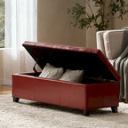 Banc de rangement capitonné pour chambre à coucher, salon ou entrée