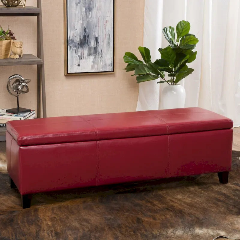 Banc de rangement capitonné pour chambre à coucher, salon ou entrée