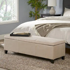Banc de rangement capitonné pour chambre à coucher, salon ou entrée