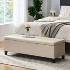 Banc de rangement capitonné pour chambre à coucher, salon ou entrée