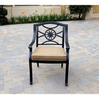 Ensemble de salle à manger d'extérieur 11 pièces Ten Star (avec 2 fauteuils pivotants à bascule) avec coussins et table à rallonge rectangulaire 42 x 92/ 42 x 120