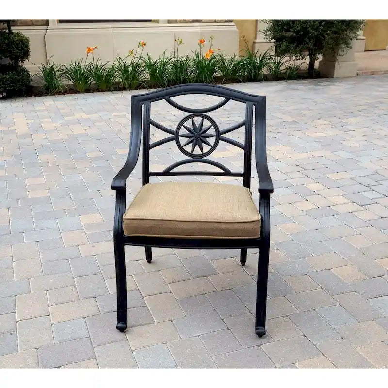 Ensemble de salle à manger d'extérieur 11 pièces Ten Star (avec 2 fauteuils pivotants à bascule) avec coussins et table à rallonge rectangulaire 42 x 92/ 42 x 120