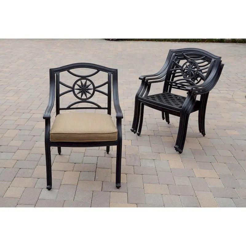 Ensemble de salle à manger d'extérieur 11 pièces Ten Star (avec 2 fauteuils pivotants à bascule) avec coussins et table à rallonge rectangulaire 42 x 92/ 42 x 120