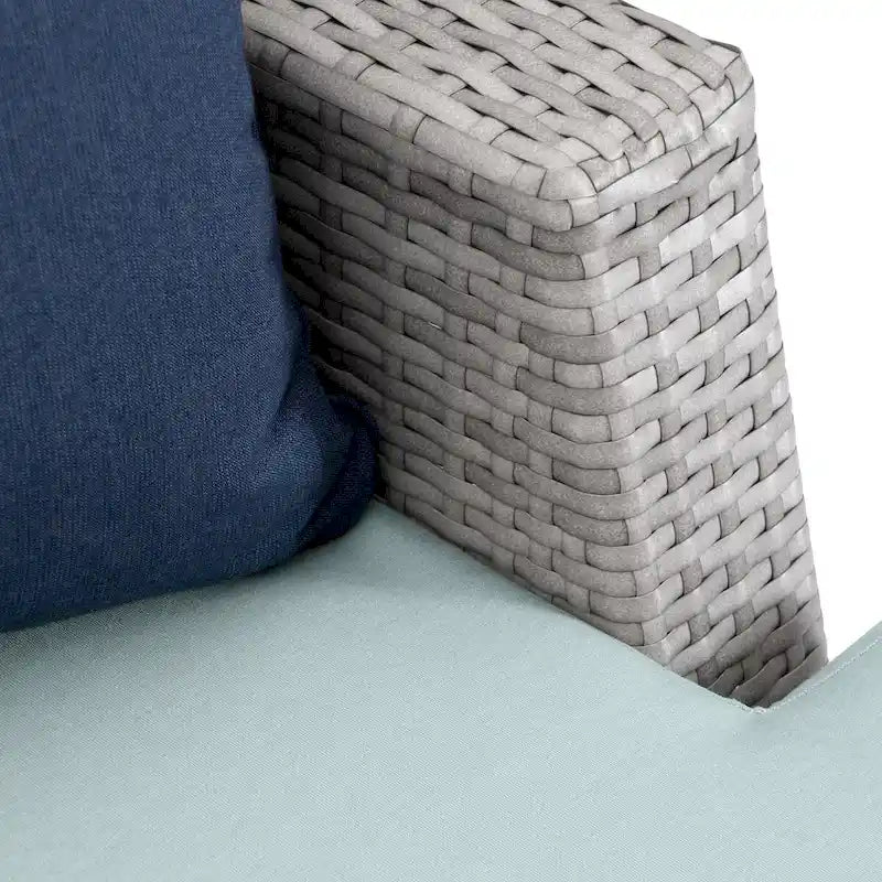 Ensemble de conversation d'extérieur Portofino Casual 7 pièces avec braséro, fonction pivotante et coussins Sunbrella