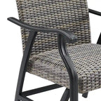 Ensemble de salle à manger en osier pour patio extérieur avec fauteuils et table