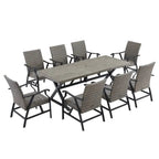 Ensemble de salle à manger en osier pour patio extérieur avec fauteuils et table