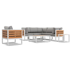 Canapé d'extérieur, Tables, Salon de jardin en aluminium