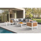 Canapé d'extérieur, Tables, Salon de jardin en aluminium