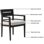 Chaises de salle à manger d'extérieur 4 pièces