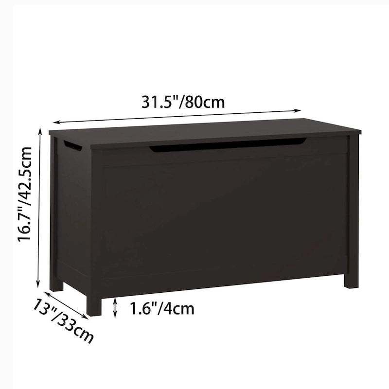 Coffre de rangement en bois pour jouets pour enfants avec couvercle à charnière de sécurité, pour les 3 ans et plus