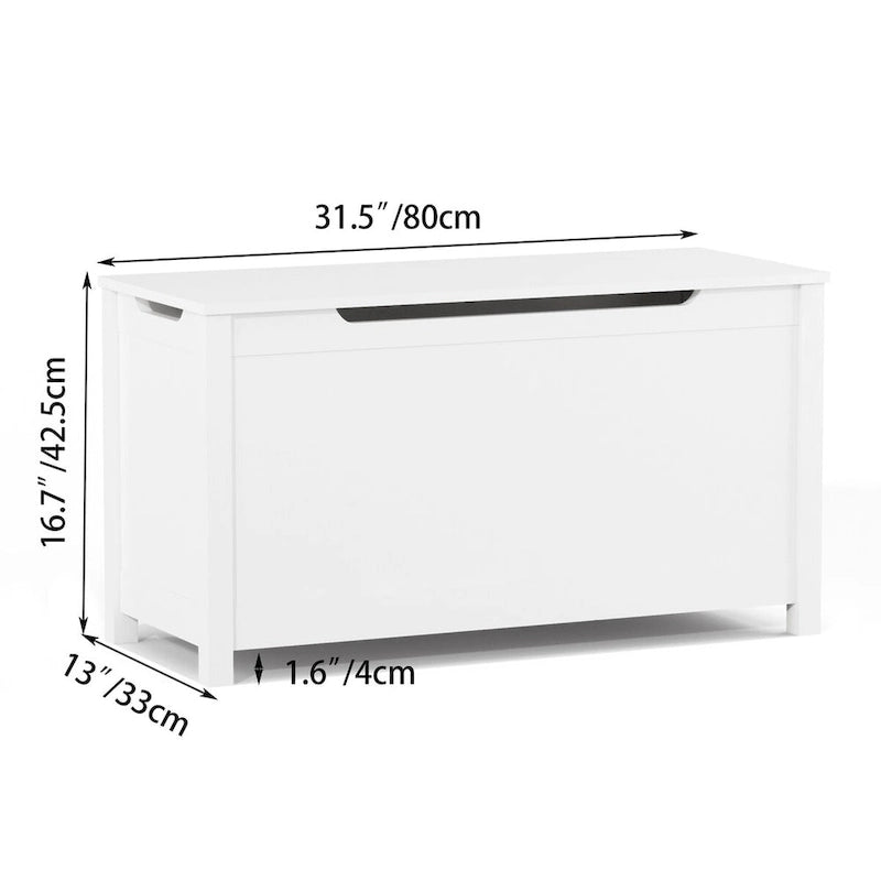 Coffre de rangement en bois pour jouets pour enfants avec couvercle à charnière de sécurité, pour les 3 ans et plus