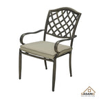 Ensemble de salle à manger d'extérieur 5 pièces en aluminium moulé avec table et chaises