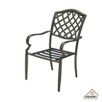 Ensemble de salle à manger d'extérieur 5 pièces en aluminium moulé avec table et chaises