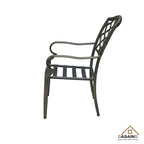 Ensemble de salle à manger d'extérieur 5 pièces en aluminium moulé avec table et chaises
