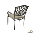Ensemble de salle à manger d'extérieur 5 pièces en aluminium moulé avec table et chaises