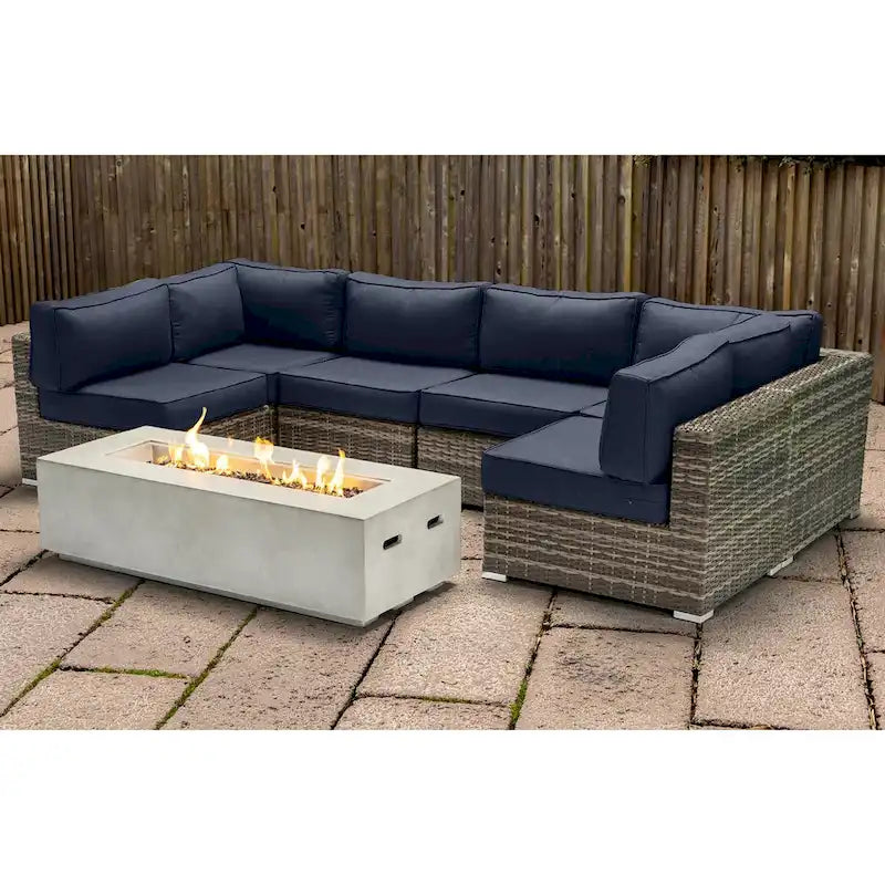Ensemble de 4 places LSI avec foyer et coussins Sunbrella