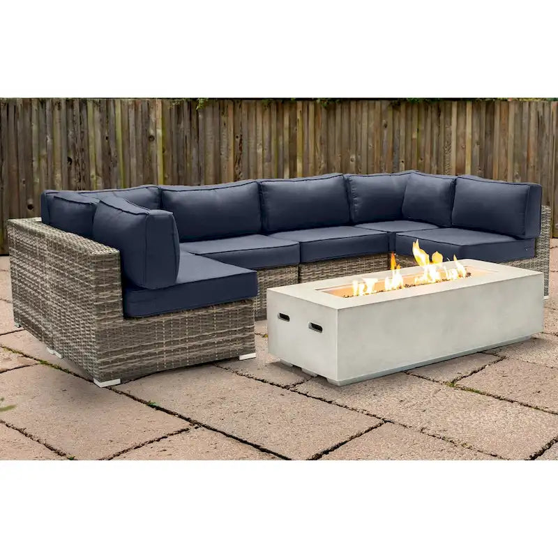 Ensemble de 4 places LSI avec foyer et coussins Sunbrella